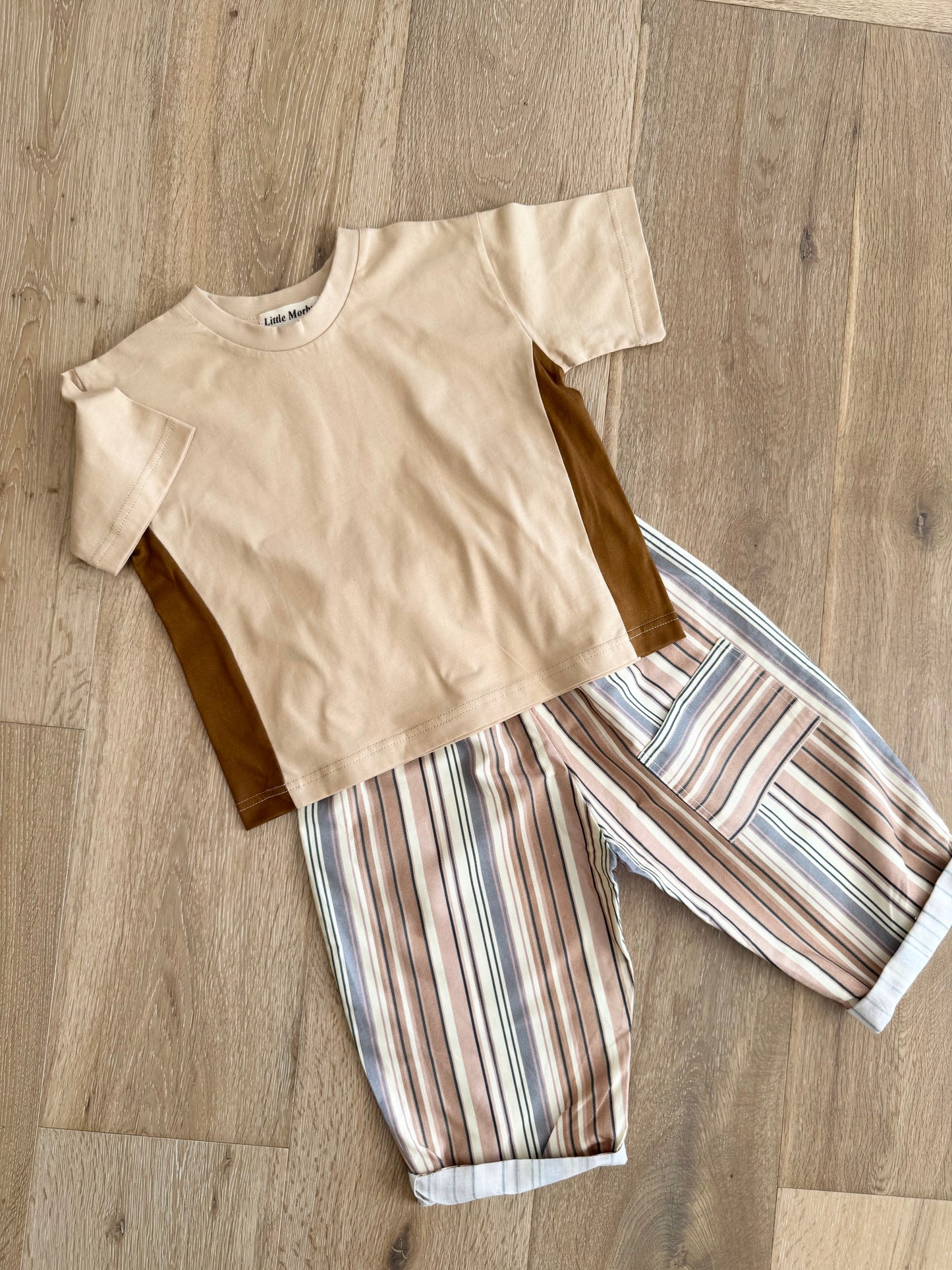 Boys stripe wide leg pants