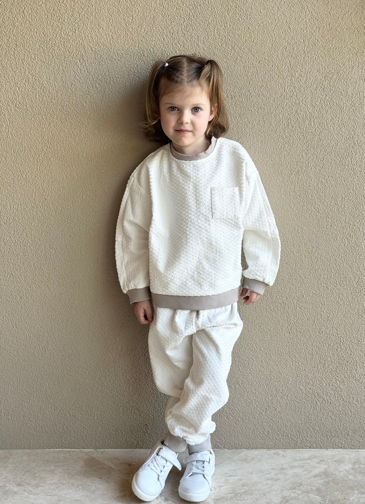 White Toweling Tracksuit