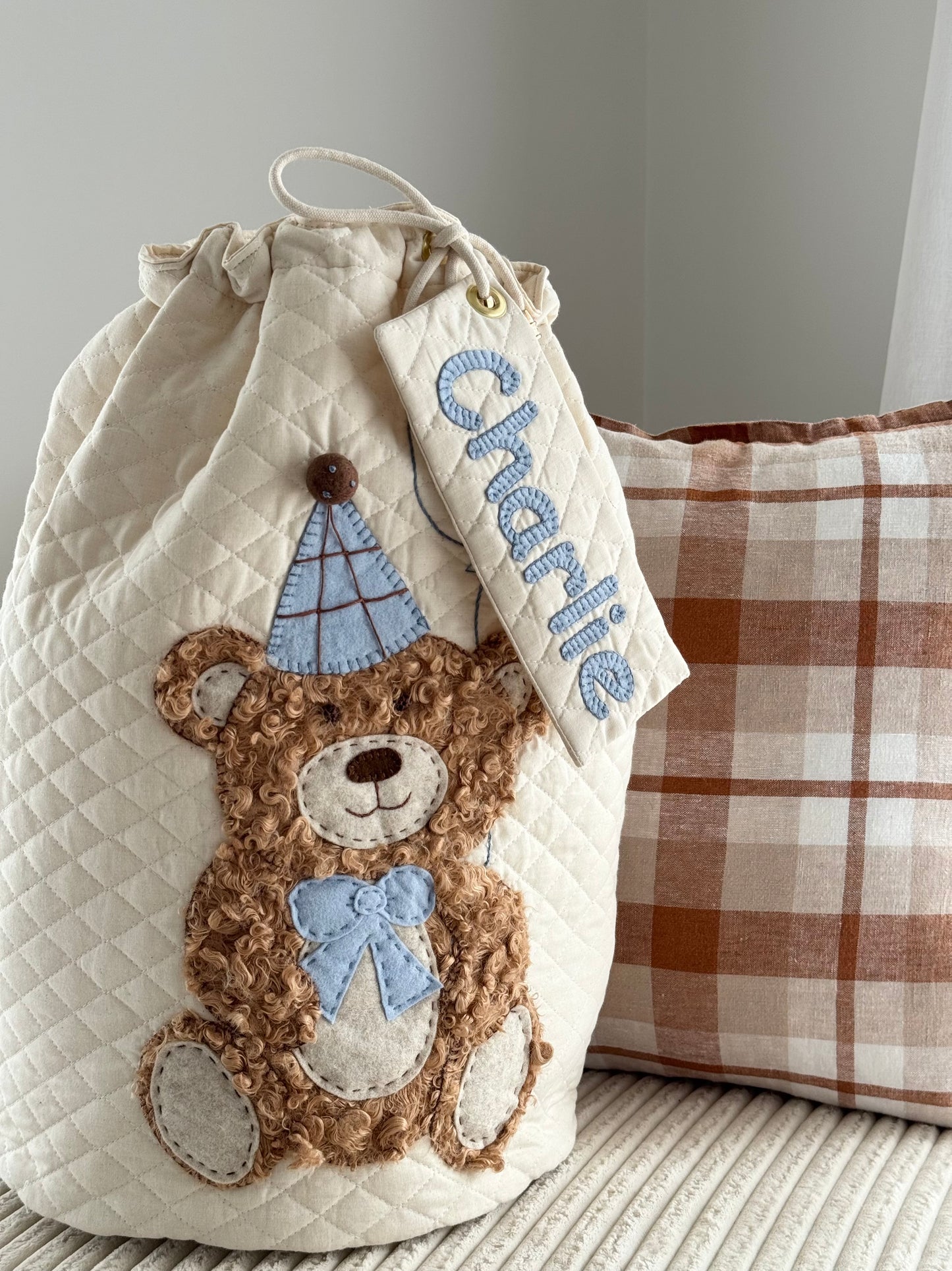 Happy Birthday Bear Sack - Customised