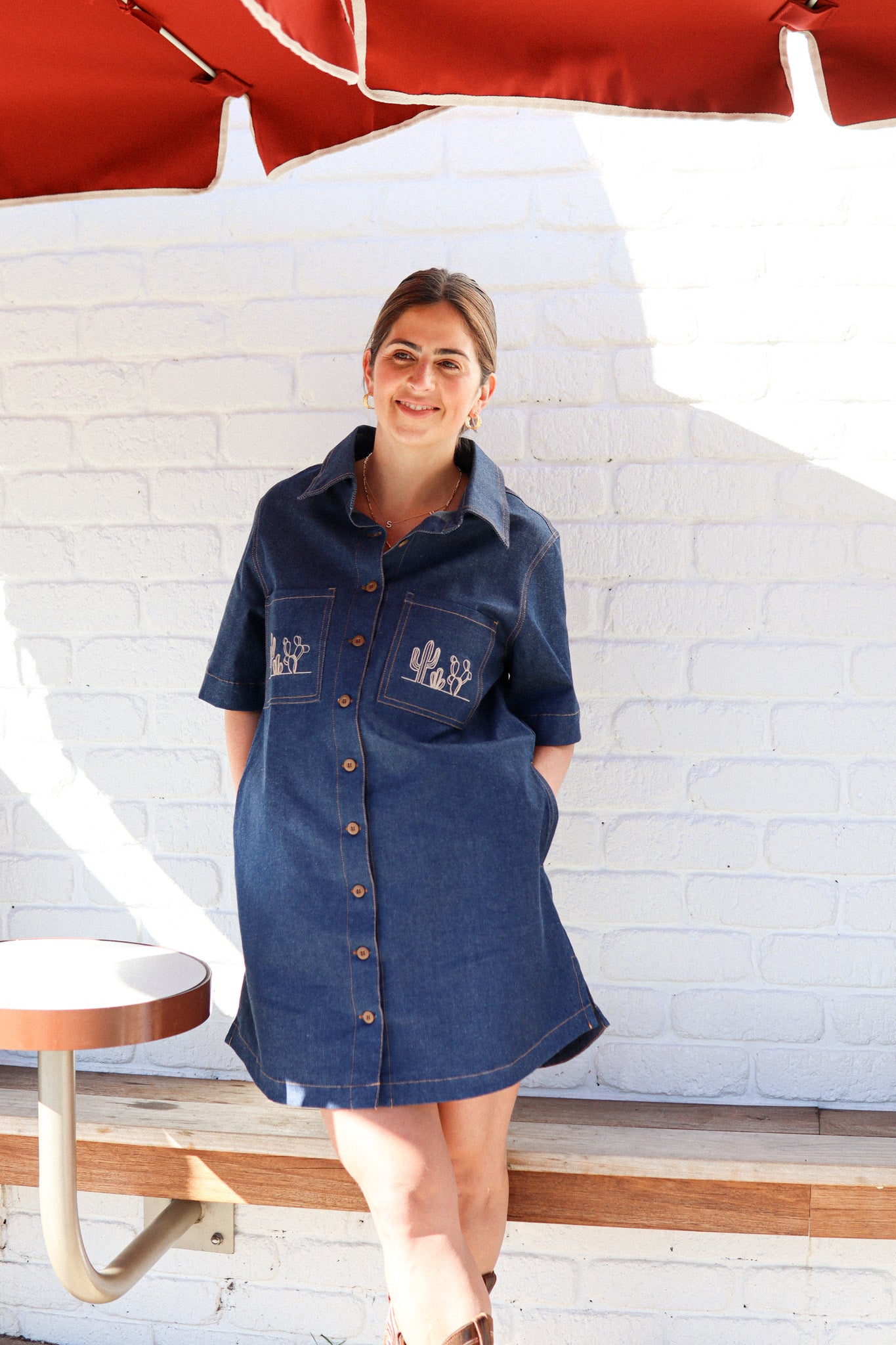 Women’s Cactus Denim Shirt Dress