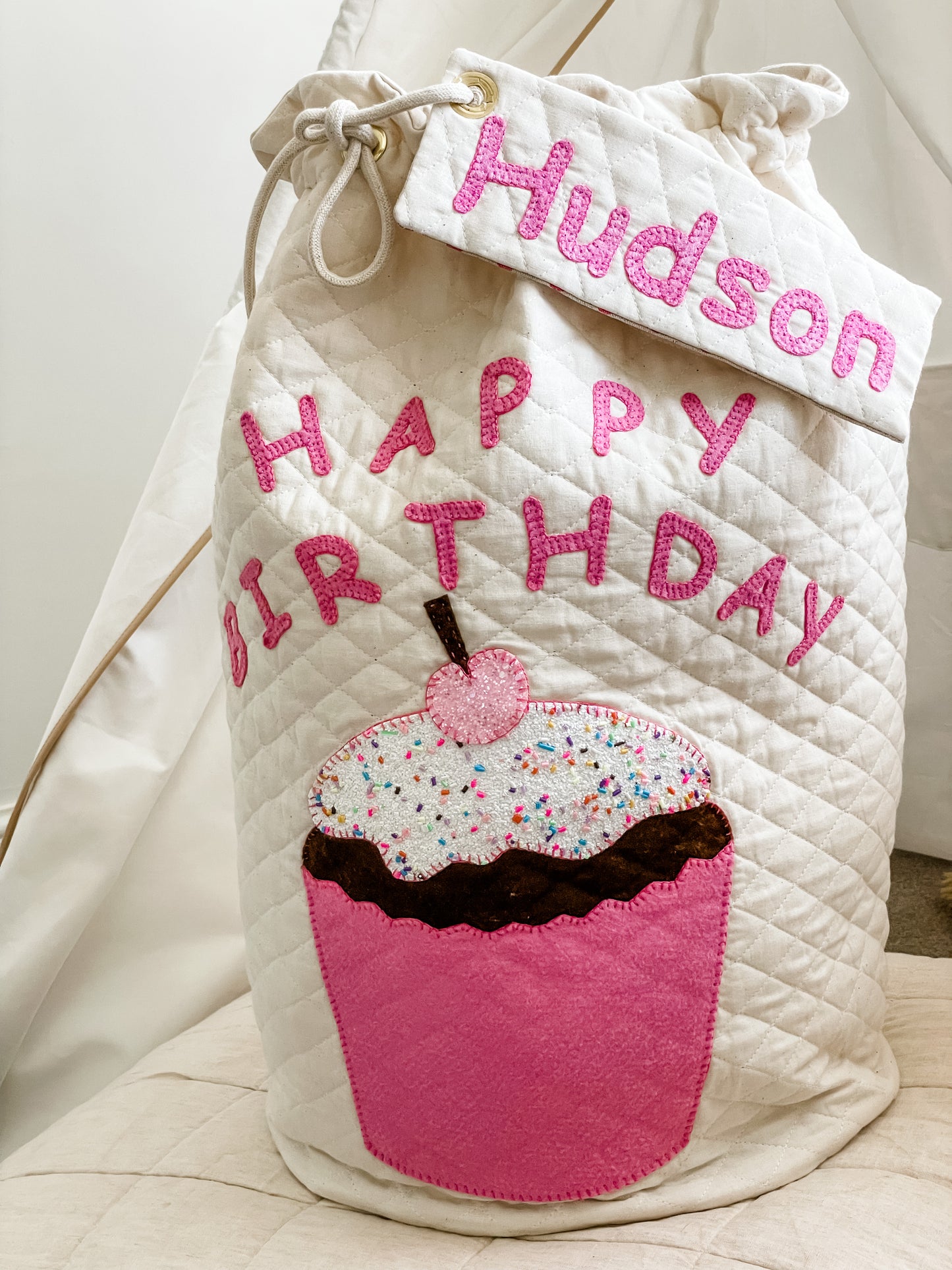 Cupcake Birthday Sack - Customised