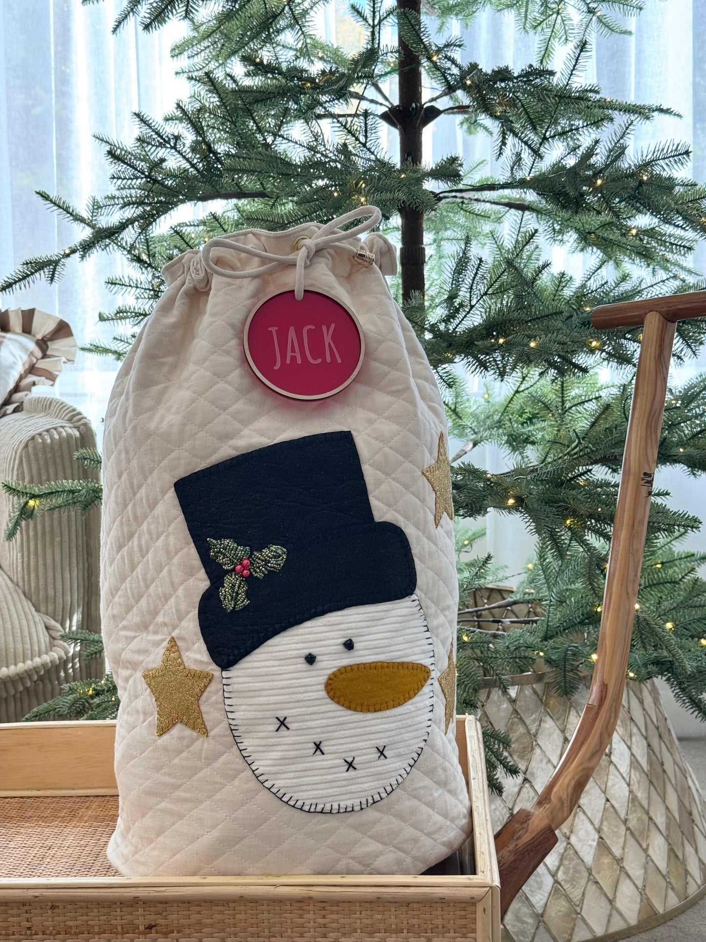 Snowman Star Sack