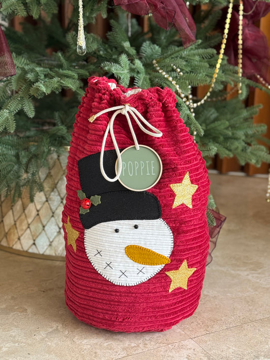 Star Snowman Red Deluxe Velvet Cord