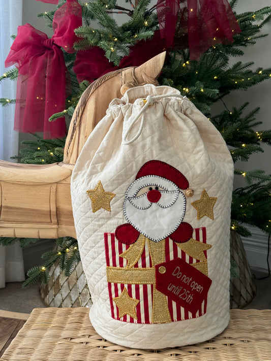 Customised Front Bag Embroidered Christmas Sack