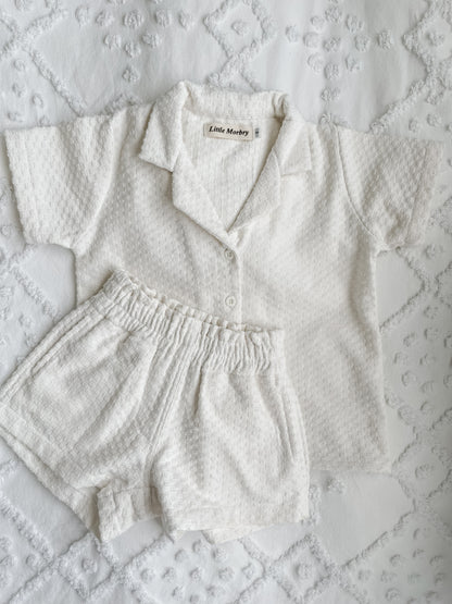 The Huddy Toweling Shirt and Shorts Set