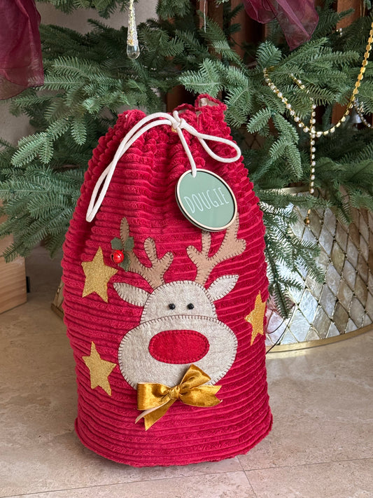 Star Rudolph Christmas Red Deluxe Velvet Cord