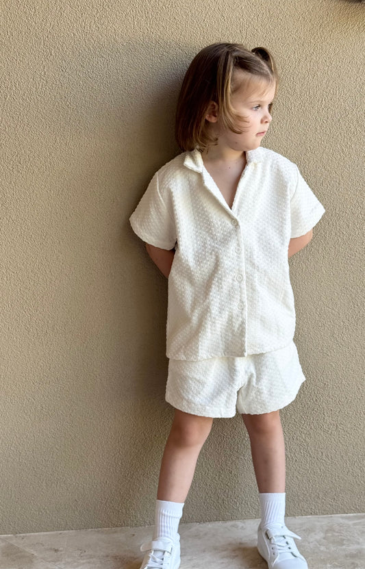 The Huddy Toweling Shirt and Shorts Set