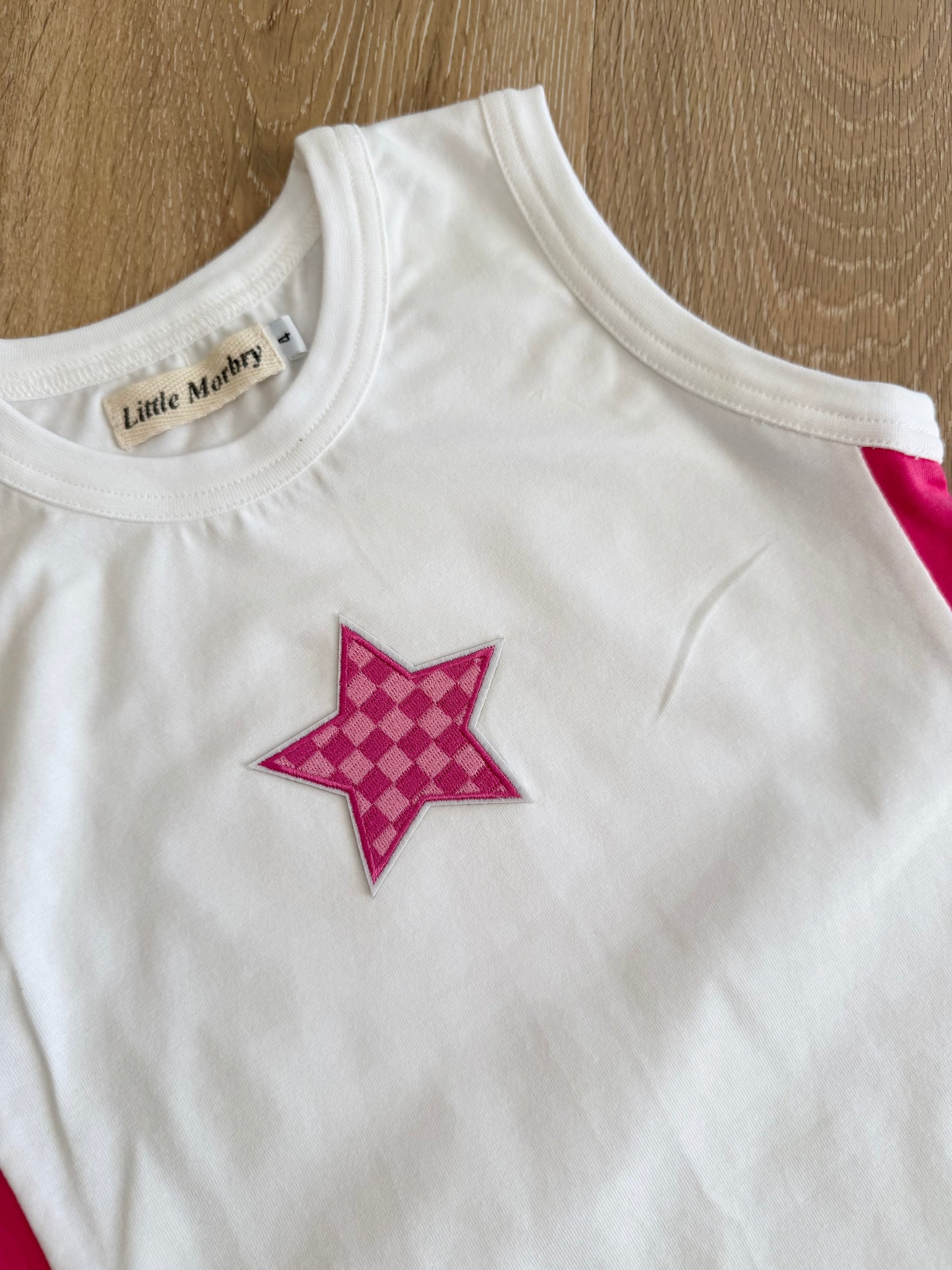 White / Pink Tennis Dress