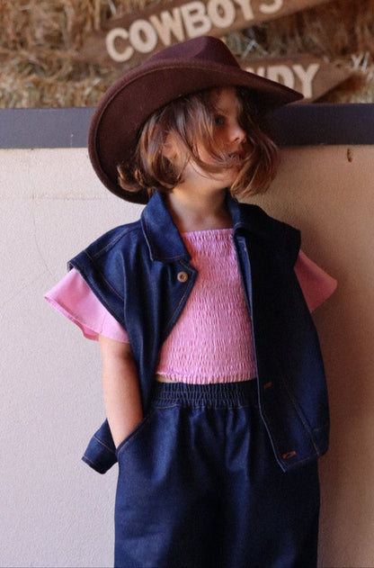The Gia Denim Vest - Lets Go Girls