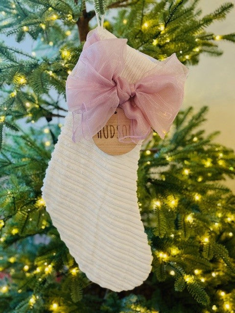 Deluxe Bow Stocking Pink