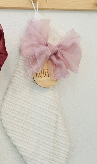 Deluxe Bow Stocking Pink